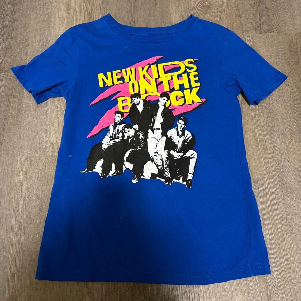 Blue Graphic New Kids on the block T-Shirt